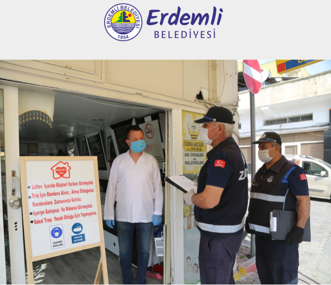 Erdemli’de Faaliyete Başlayan Berber ve Kuaförlere Zabıtadan Sıkı Denetim