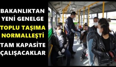 Toplu taşımada  normale dönüş başladı