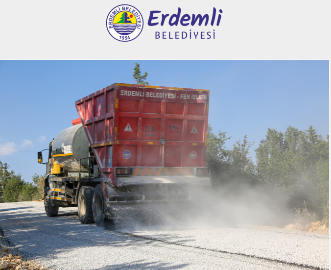 Erdemli Belediyesi’nden Sathi Kaplama Asfalt Hizmeti