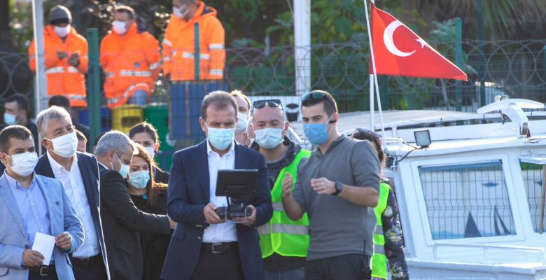 BAŞKAN SEÇER, DENİZ VE ÇEVRE DENETİMİNDE KULLANILACAK DRONE’UN İLK UÇUŞUNU YAPTI