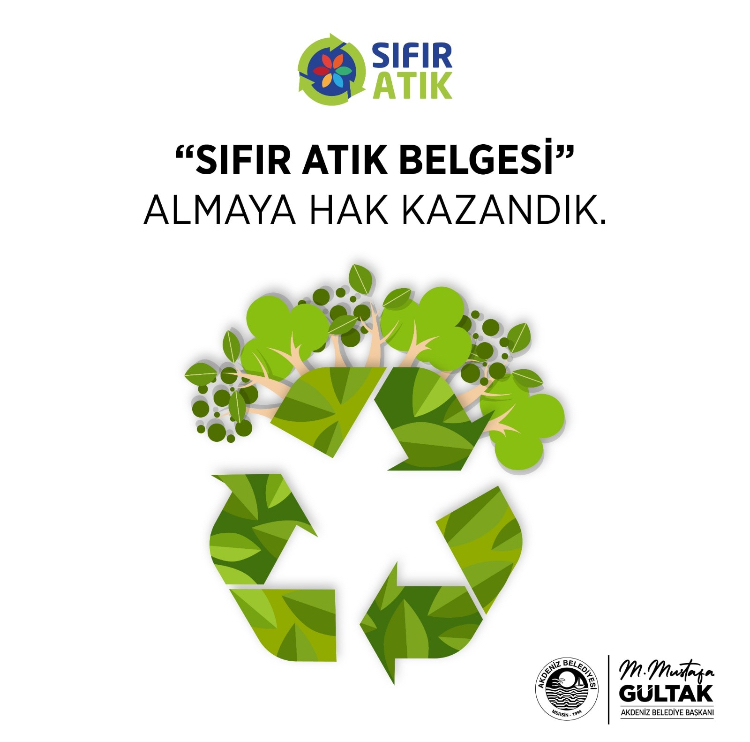 AKDENİZ BELEDİYESİ, ‘SIFIR ATIK BELGESİ’ ALMAYA HAK KAZANDI