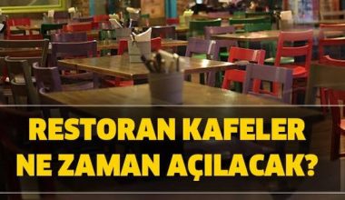 İKİNCİ YENİ NORMAL 15 OCAK!!!Cafe ve Restoranlar Açılıyor!!!