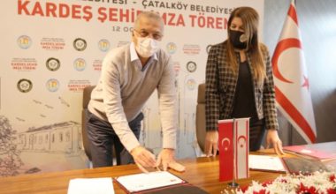 Mezitli Belediyesi, Kuzey Kıbrıs Türk Cumhuriyeti (KKTC) Çatalköy Belediyesi ile kardeş şehir anlaşması imzaladı