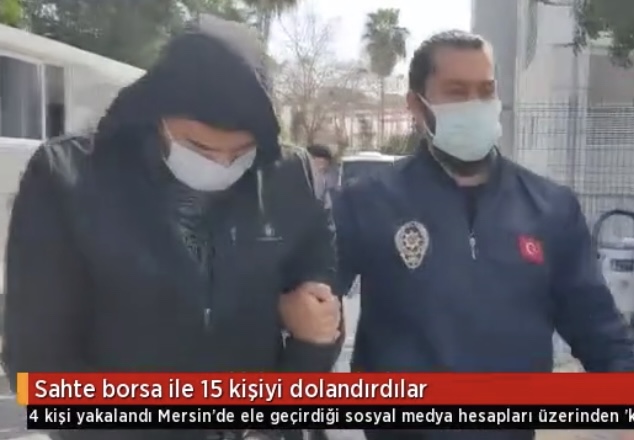 Sahte borsa ile 15 kişiyi dolandırdılar
