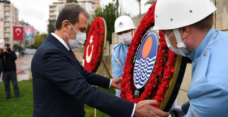 Mersin Büyükşehir Belediye Başkanı Vahap Seçer Atatürk’ün Mersine Gelişinin 98. Yılını Törenle Kutladı