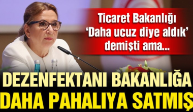 Görevinden alınan Ticaret Bakanı Ruhsar Pekcan’a ait ‘Nanoksia’ adlı şirketin, bakanlığa piyasanın üzerinde bir fiyata dezenfektan sattığı ortaya çıktı.