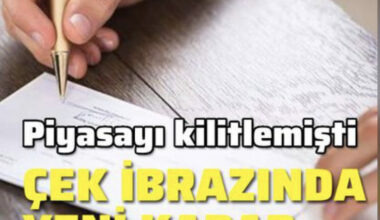 SONDAKİKA Ticaret Bakanlığı’ndan çek kararı açıklaması