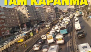 Kapanmanın ilk günü trafikte yoğun görüntüler