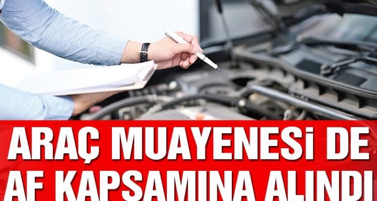 Trafik cezalarını da kapsayan af yasasına araç muayene cezaları da eklendi. Esnaf, hekim, avukat gibi meslek mensuplarının aidat borçları da af kapsamına alındı.