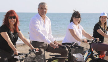 3 Haziran Dünya Bisiklet Gününde BaşkanTarhan ve Müdürler Bisiklete Bindi