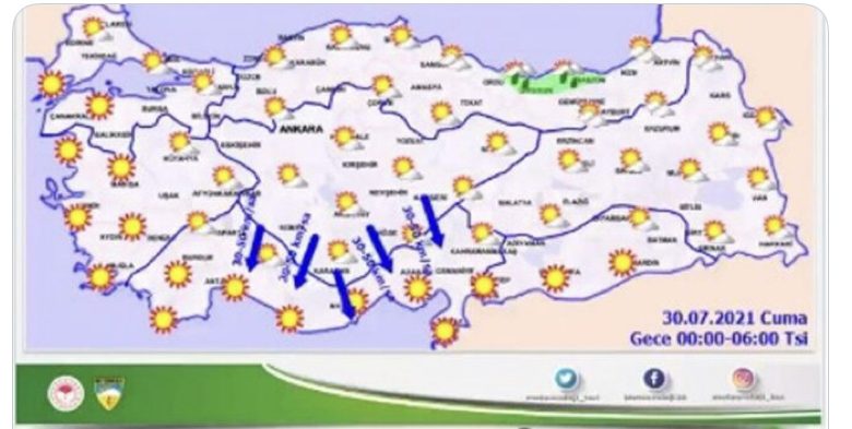 Meteoroloji’den yangın bölgesi için korkutan uyarı