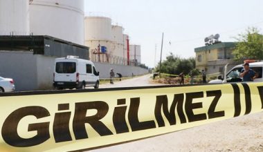 MERSİN’DE KORKUTAN PATLAMA, DRONE PETROL TANKINA ÇARPTI