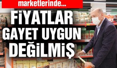 Cumhurbaşkanı Erdoğan’ın “gayet uygun” dediği Tarım Kredi Kooperatifi marketinde 14 üründen oluşan sepet 329.34 TL iken, 4 zincir markette 275.75-312 TL arasında tuttu