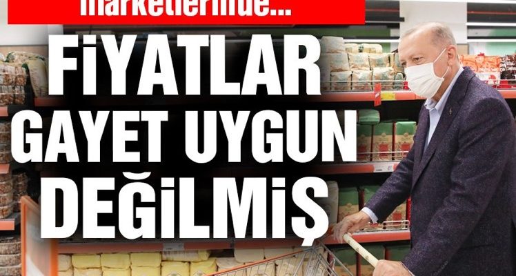 Cumhurbaşkanı Erdoğan’ın “gayet uygun” dediği Tarım Kredi Kooperatifi marketinde 14 üründen oluşan sepet 329.34 TL iken, 4 zincir markette 275.75-312 TL arasında tuttu