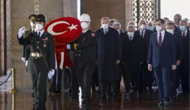 Cumhurbaşkanı Erdoğan ve devlet erkanı Anıtkabir’de