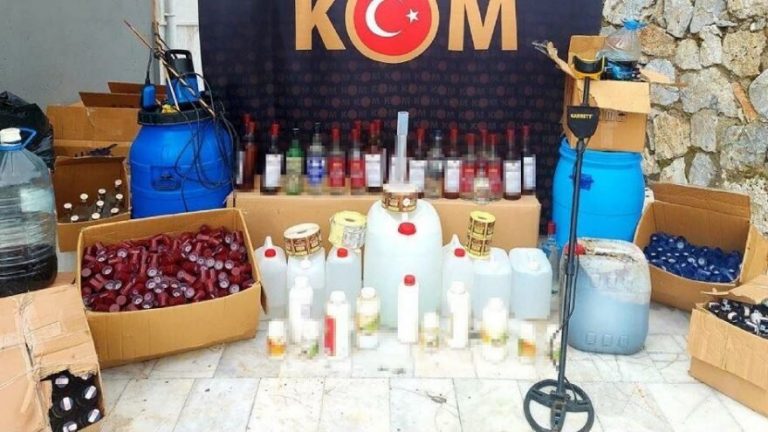 Sahte içki baskınında uçaksavar mermisi ele geçirildi