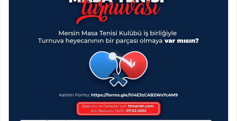 BÜYÜKŞEHİR’İN İŞ BİRLİĞİYLE MERSİN 2. VETERANLAR MASA TENİSİ TURNUVASI YAPILACAK