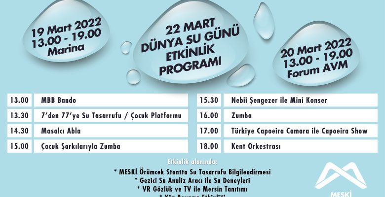 MESKİ, 22 MART DÜNYA SU GÜNÜ’NÜ COŞKULU ŞEKİLDE KUTLAYACAK