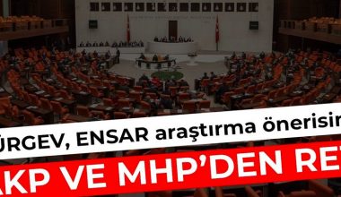 TÜRGEV, ENSAR ve TURKEN önergesi AKP ve MHP oylarıyla reddedildi