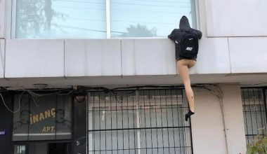 ‘Eve tırmanan hırsız’ mankeninin pantolonu çalındı