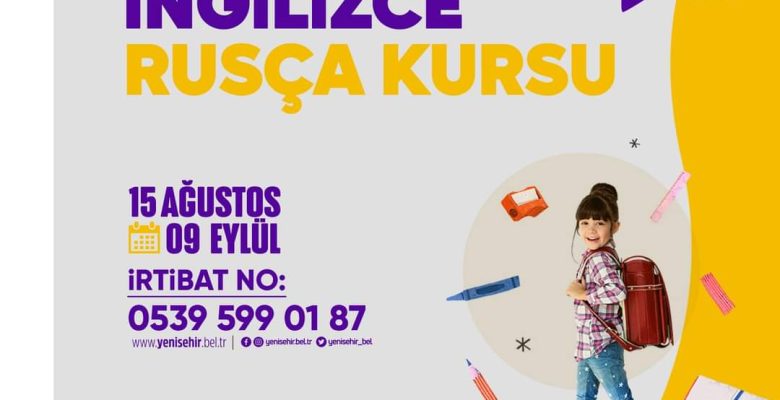 Yenişehir Belediyesinden online İngilizce ve Rusça kursu