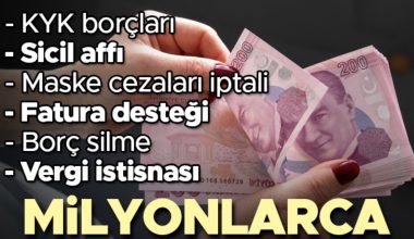 Milyonları ilgilendiriyor! KYK borçları, sicil affı, maske cezaları, fatura desteğine ilişkin düzenleme resmen yürürlüğe girdi