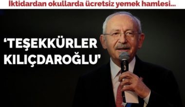 CHP’den MEB’in ‘okullarda ücretsiz yemek’ uygulamasına ilişkin açıklama: Teşekkürler Kılıçdaroğlu