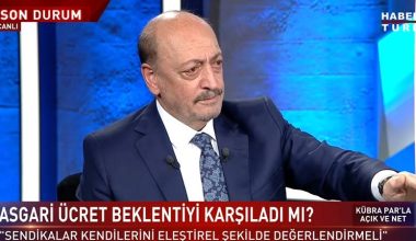 Bakan Bilgin’den asgari ücret itirafı: İşçi sendikaları “8 bin liranın çok üzerine çıkmayın” dedi