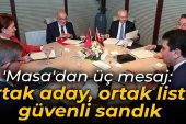 Masa’dan üç mesaj: Ortak aday, ortak liste, güvenli sandık