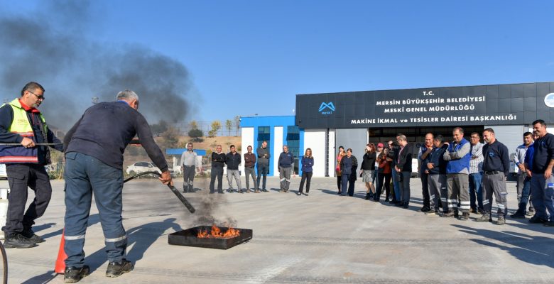MESKİ PERSONELİ, YANGIN TATBİKATI VE EĞİTİMLERİNE KATILDI