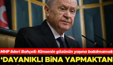 Bahçeli: Hükümet verimli ve etkin bir yöntemle yaraları sarıyor