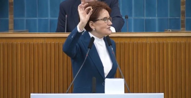 Akşener kürsüde mermileri yere fırlattı: Soruyorum sizlere, bize bu kurşun mu dur diyecek?