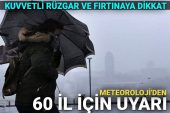 60 il için sarı ve turuncu kodlu uyarı