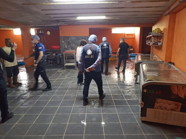 Yenişehir Belediyesinden kaçak sakatat deposuna baskın