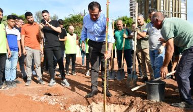 Yenişehir Belediyesi kente yeşil alanlar kazandırmaya devam ediyor