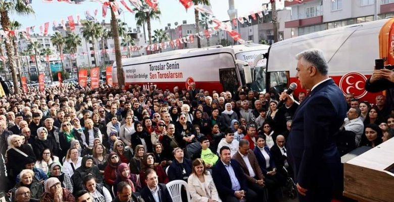 Cumhur İttifakının MHP Toroslar adayı Dr. Ali Öz’ün Seçim Koordinasyon Merkezi açıldı
