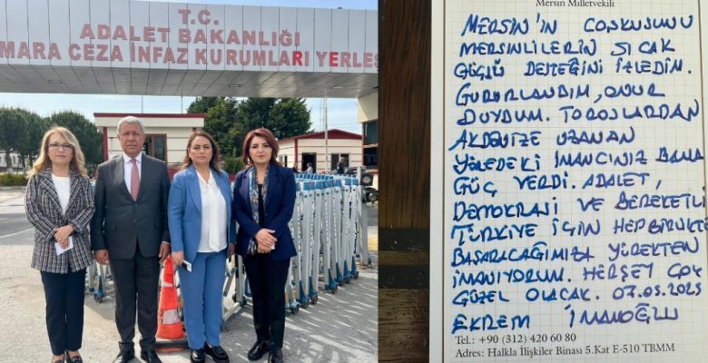 İMAMOĞLU’NDAN MERSİN’E MESAJ: “TOROSLAR’DAN GELEN GÜÇLE DİRENİYORUM”
