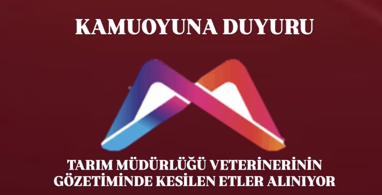 TARIM MÜDÜRLÜĞÜ VETERİNERİNİN GÖZETİMİNDE KESİLEN ETLER ALINIYOR