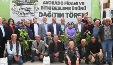 Mersin Büyükşehir’den, Anamurlu Üreticiye Avokado Fidanı ve Bitki Besleme Desteği